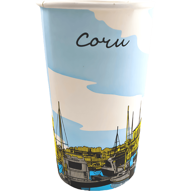 Стакан бумажный 400 мл Города D-90 мм В.