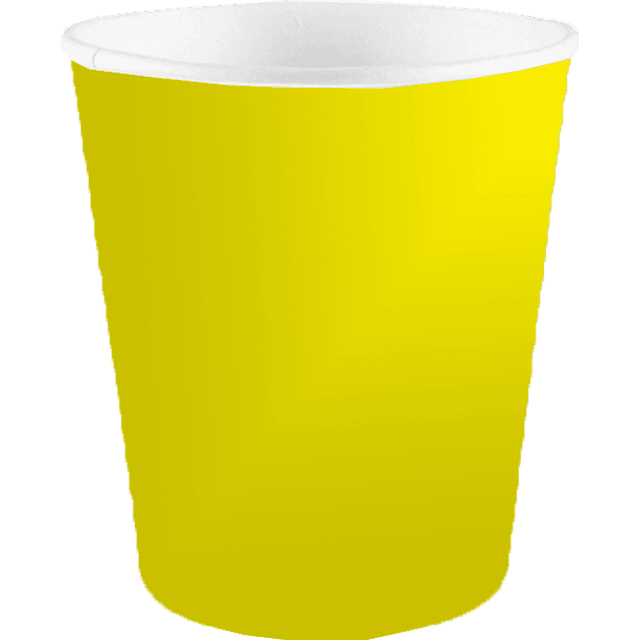 Стакан бумажный 350 мл БЕЗ РИС. Желтый В