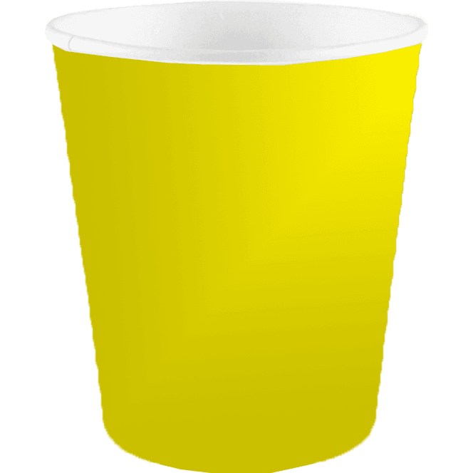 Стакан бумажный 350 мл БЕЗ РИС. Желтый В