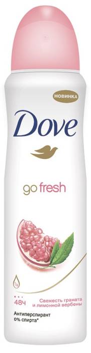 Дезодорант спрей 150 мл "Dove" ЖЕНСКИЙ, Go fresh/Пробуждение чувст (свежесть граната и лимонной вербены)