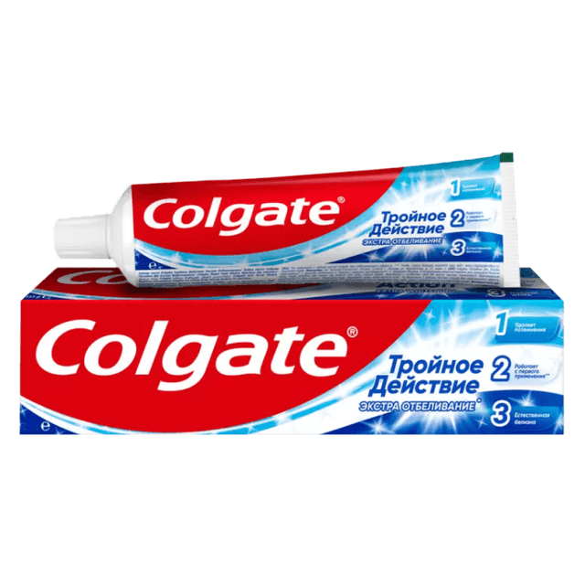 Зубная паста 100 мл/146 гр "Colgate", Тройное действие Экстра отбеливание