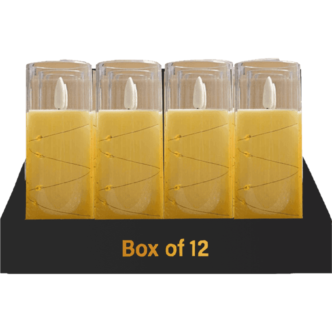 Свечи пластиковые НГ 15 см, на батарейках, в стакане с нитью А32-3