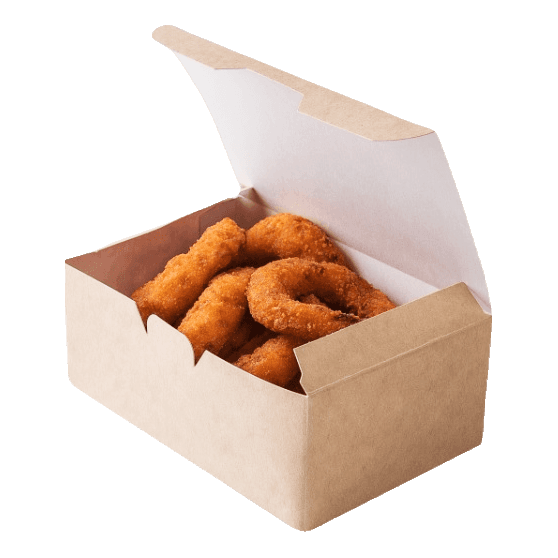 Коробка для наггетсов, крыльев, фри 150*91*70 мм ECO FAST FOOD BOX L, КРАФТ