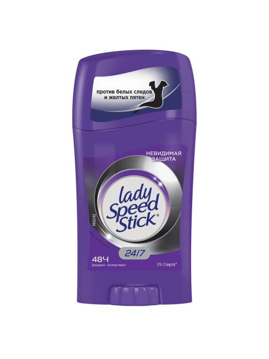 Дезодорант стик 45 гр "Lady Speed Stick" 24/7 ЖЕНСКИЙ, Невидимая Защита