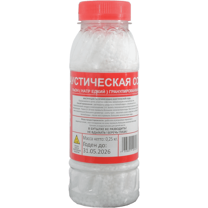 Сода каустическая 250 гр