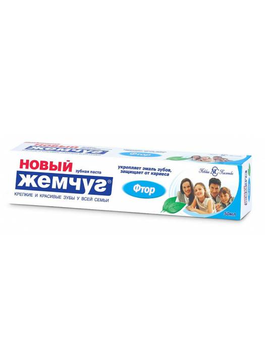 Зубная паста 100 мл/136г "Новый Жемчуг" НК, Фтор