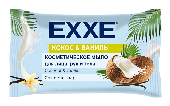 Косметическое мыло 75 гр "EXXE" Кокос и ваниль