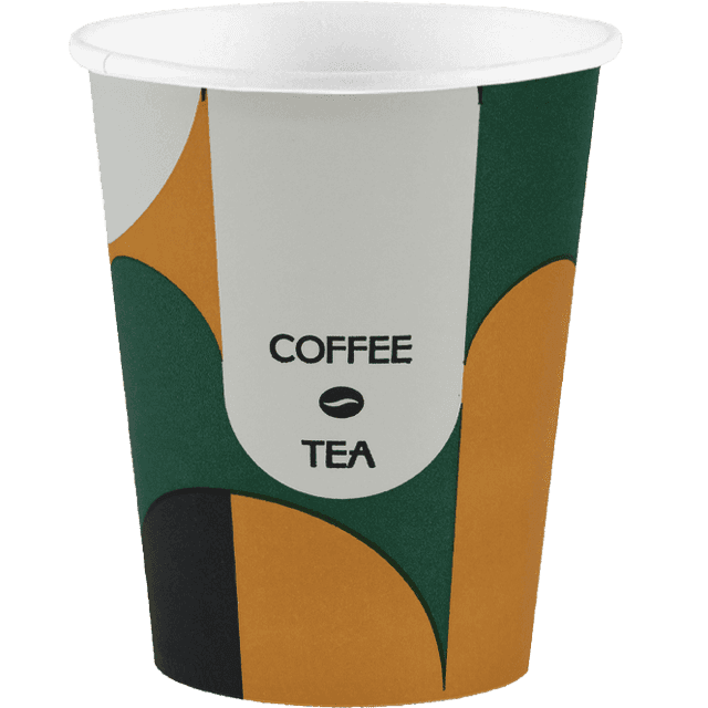 Стакан бумажный 400 мл КОФЕ И ЧАЙ D-90 мм БЛ