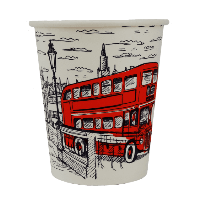 Стакан бумажный 250 мл London Red Инт