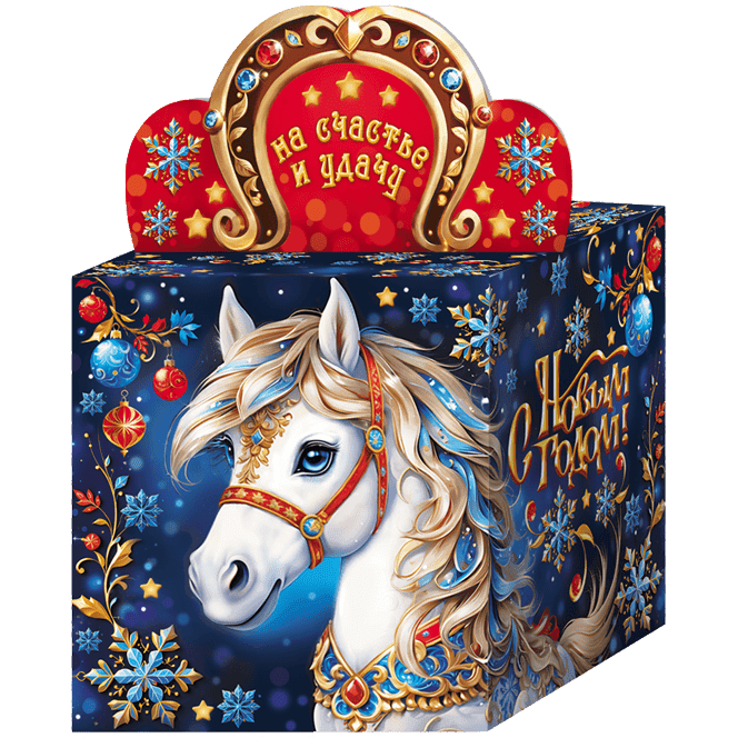 Коробка бумажная для конфет 400 гр КУБИК СИМВОЛ