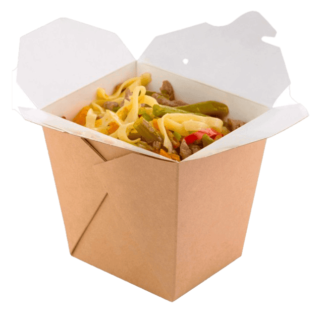 Коробка ВОК для лапши 700 мл КРАФТ, ECO NOODLES BIO
