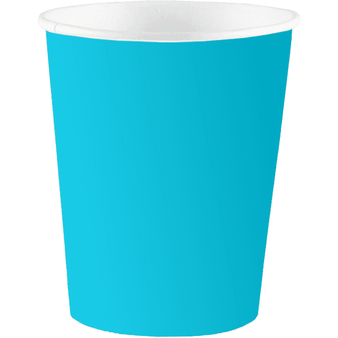 Стакан бумажный 250 мл БЕЗ РИС. Тиффани/ Бирюза D-80 БЛ