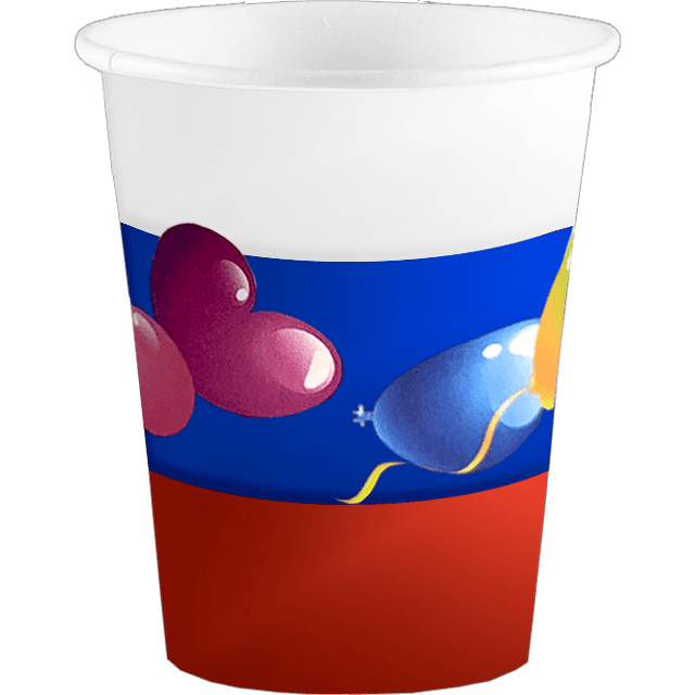 Набор бумажных стаканов 250 мл "Детская" D-80 мм (6 шт.упак)