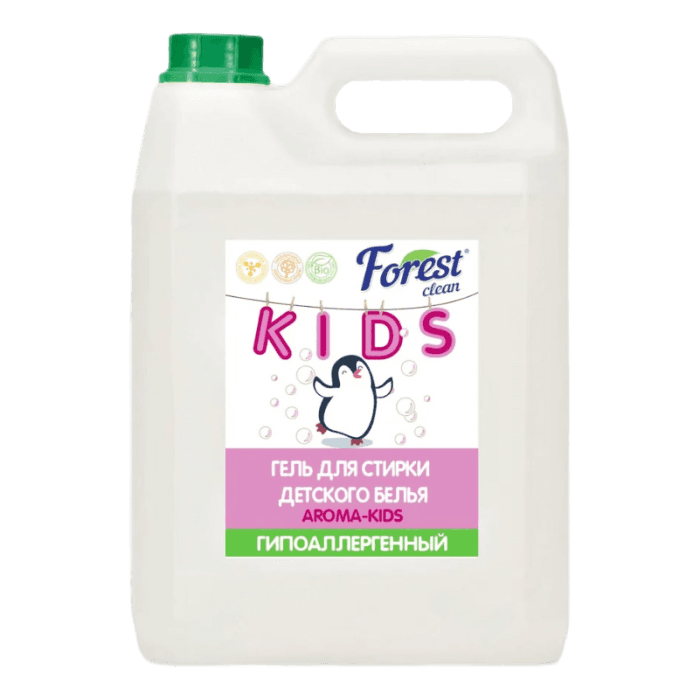 Гель для стирки ДЕТСКОГО белья 5 л канистра ЕВРО "FOREST clean" концентрат, AROMA-KIDS