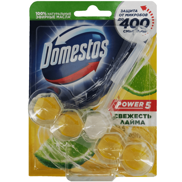 Блок для унитаза "Domestos" Свежесть Лайма 55г