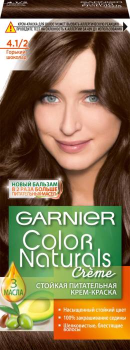 Крем-краска для волос "Garnier" Color Naturals, 4.1/2 Горький шоколад