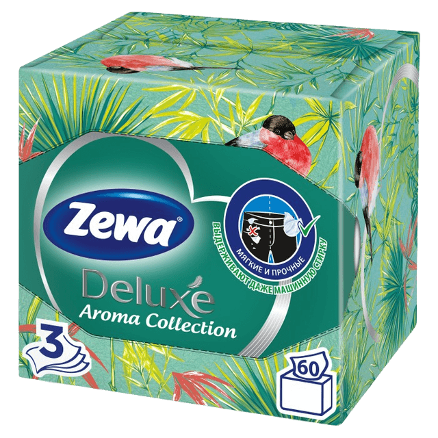 Салфетки бумажные "Zewa" Aroma Collection, в коробке 60 шт.