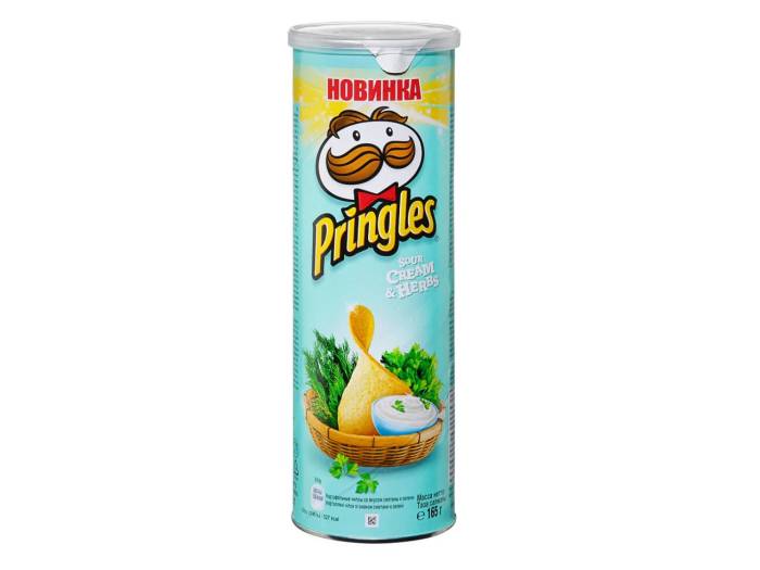 Чипсы "Pringles" 165г, Сметана/Зелень