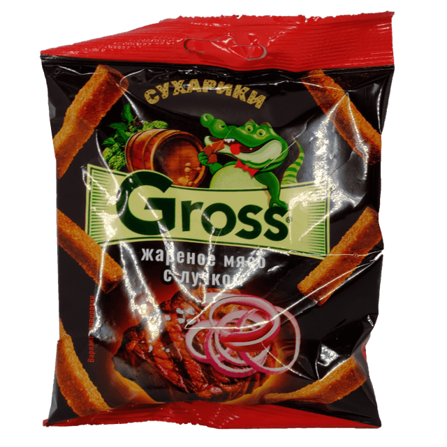 Сухарики Gross 40 гр., Жареное мясо с лучком