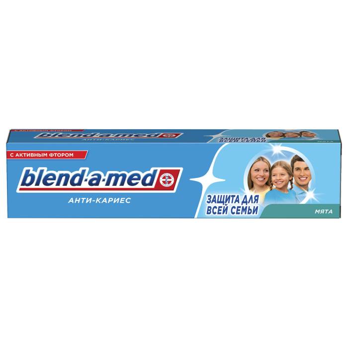 Зубная паста 100 мл "Blend-a-med", Анти-Кариес/защита всей семьи/Мята