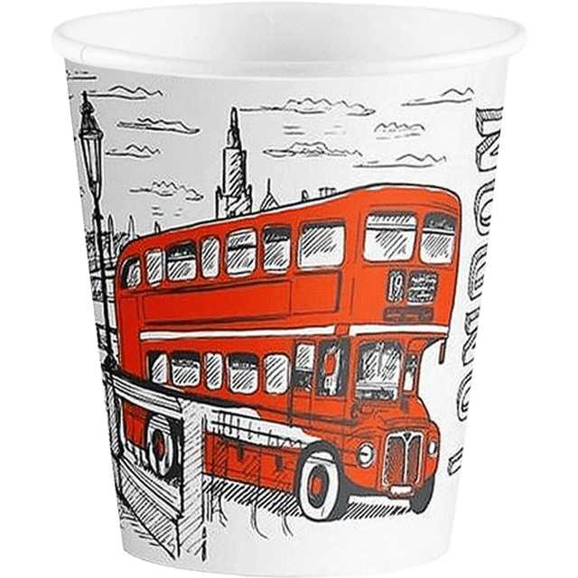 Стакан бумажный 250 мл London Red Инт