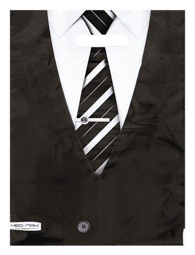 Пакет 30*40 см "Галстук" 60 мкм прорезь