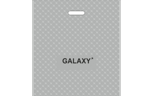 Пакет 45*52 см Галакси серый прорезь Чернышов