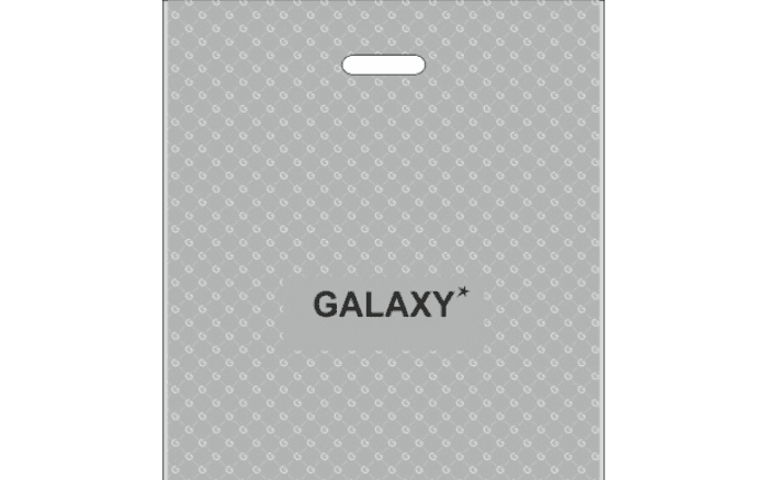 Пакет 45*52 см Галакси серый прорезь Чернышов
