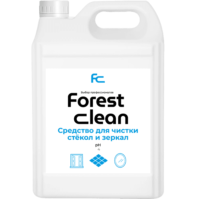 Средство для стекол и зеркал 5 л "FOREST Clean" канистра ЕВРО
