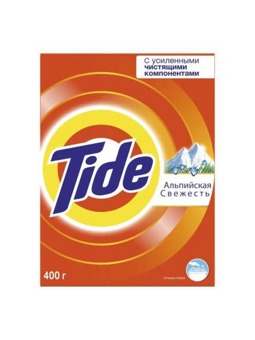 Стиральный порошок 400 г "Tide" ручной, Альпийская свежесть