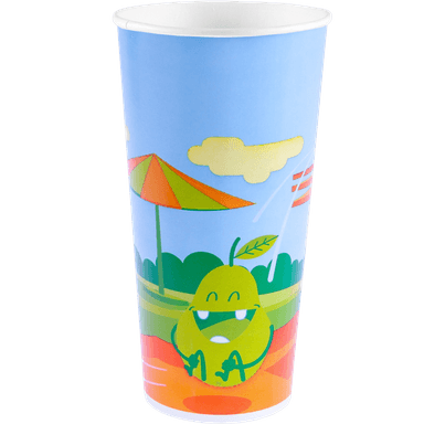Стакан бумажный 500 мл "Фрукты на отдыхе" ХН D-90 мм В.