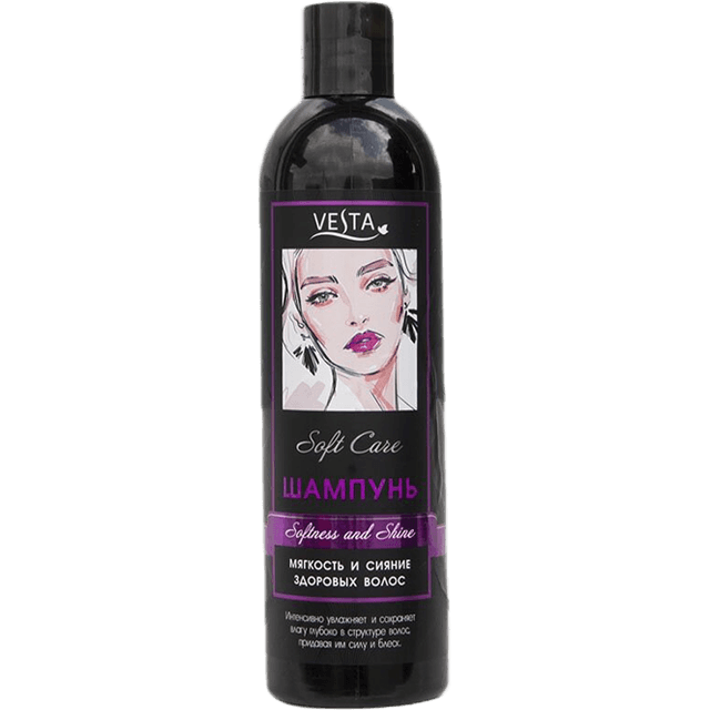 Шампунь 500 мл Vesta Soft Care, Softness and Shine/Мягкость и сияние