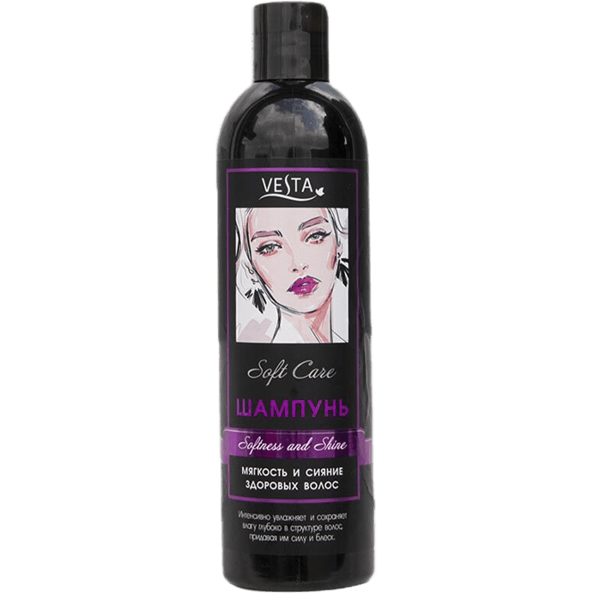 Шампунь 500 мл Vesta Soft Care, Softness and Shine/Мягкость и сияние