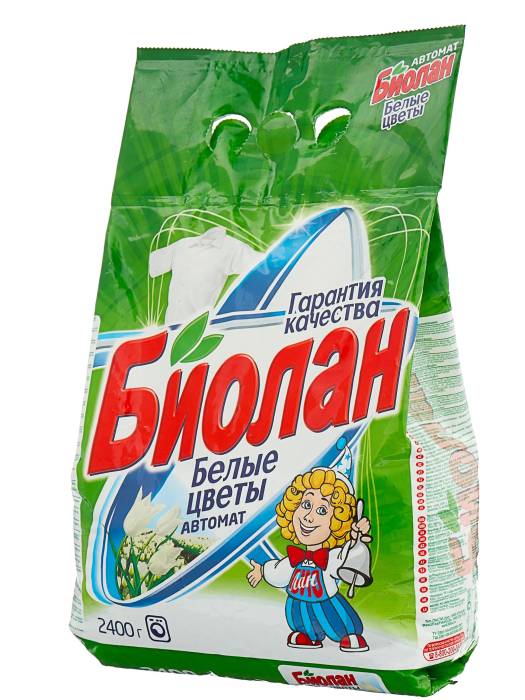 Стиральный порошок 2,4 кг Биолан автомат, Белые цветы