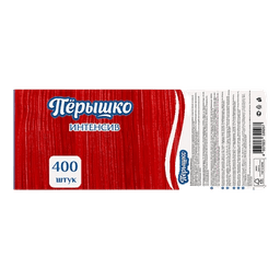 Салфетка бумажная 1/однослойная 24*24 Биг Пак "Перышко Интенсив" (400 лист.пач), Красный