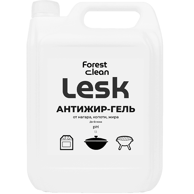 Антижир-гель 5 л "FOREST Clean" LESK, Для грилей и казанов, евро канистра