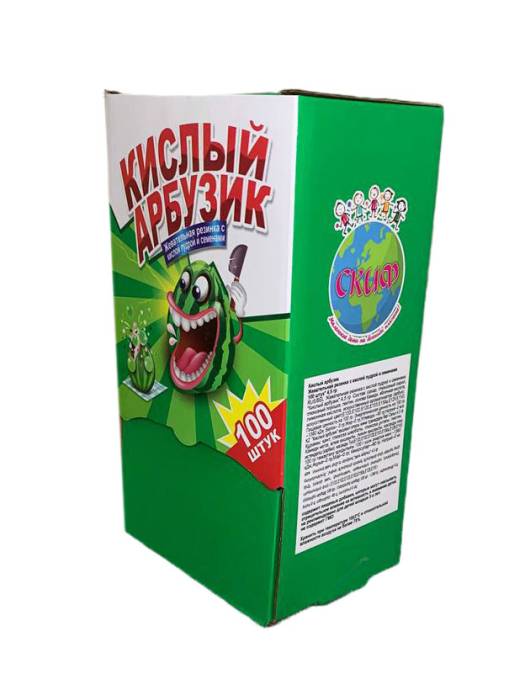 Жевательная резинка "Кислый Арбузик" 4,5г (100 шт.упак)