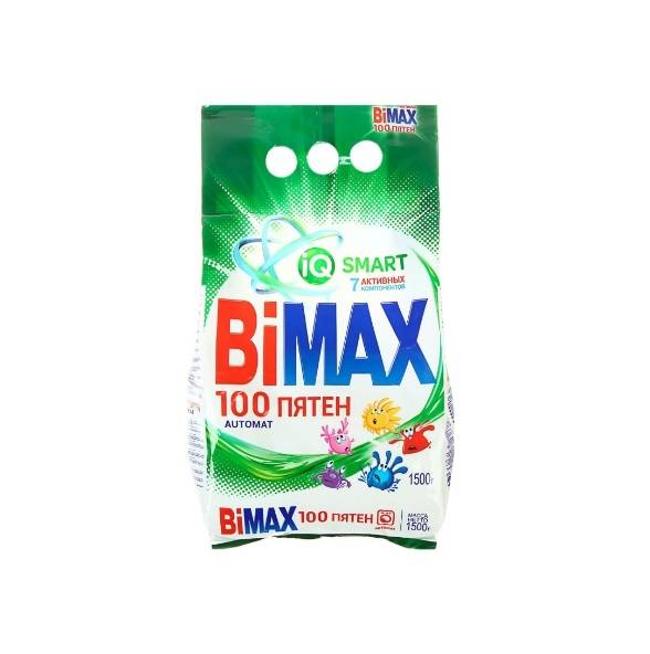 Стиральный порошок 1,5 кг "BiMAX" автомат, 100 Пятен