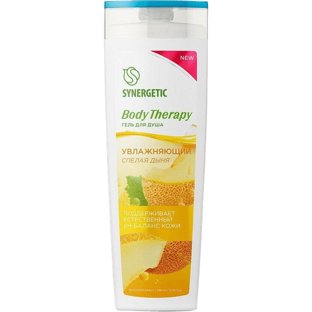 Гель для душа 380 мл SYNERGETIC Body Therapy, Спелая дыня