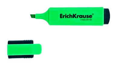 Маркер текстовыделитель ErichKrause V-12, 0.6-5.2 мм, флуоресцентные чернила на водной основе, зелёный