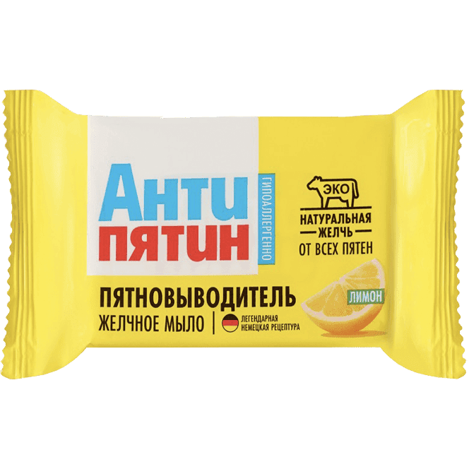 Мыло-пятновыводитель 90 г "Антипятин", Желчное аромат Лимон