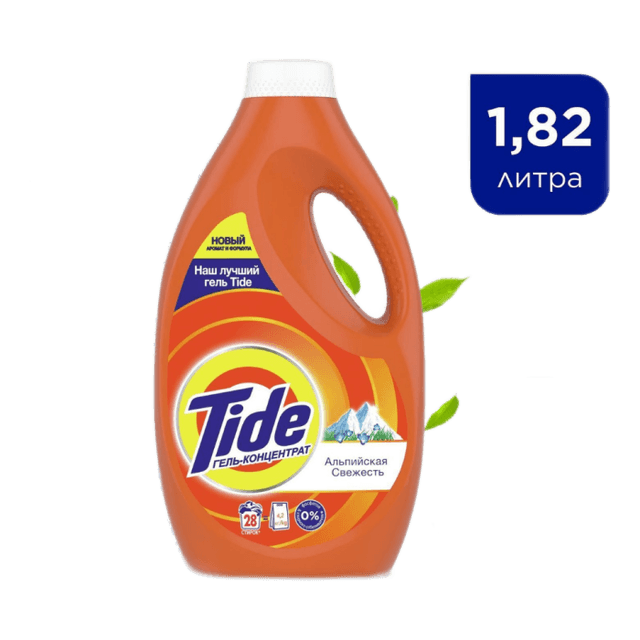 Гель для стирки белья 1,82 л "Tide", Альпийская свежесть