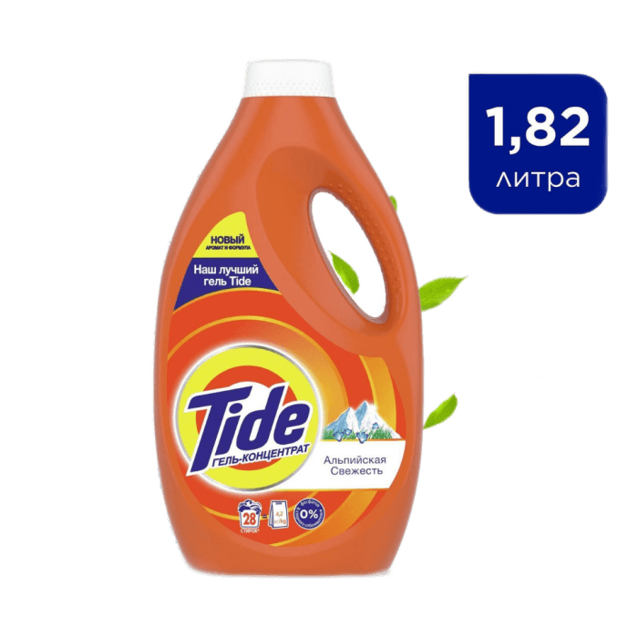 Гель для стирки белья 1,82 л "Tide", Альпийская свежесть