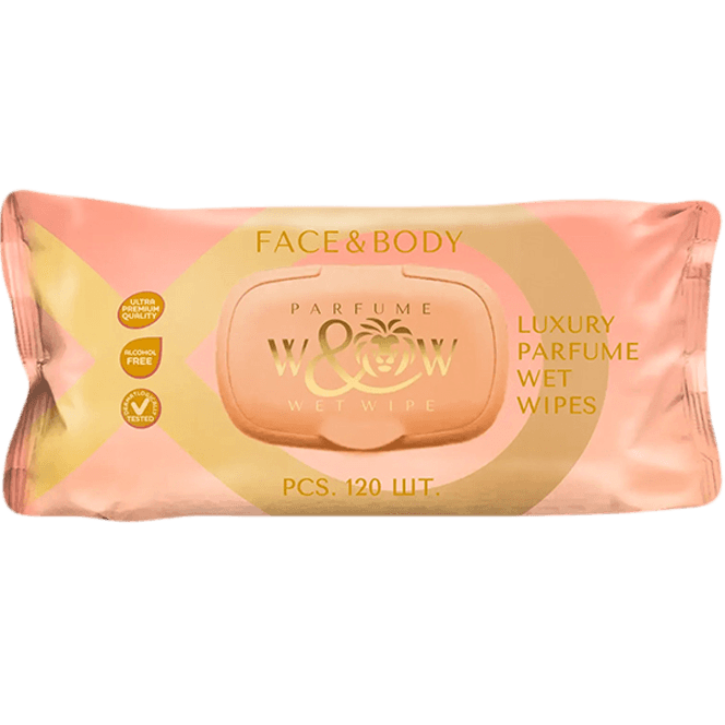 Салфетка влажная 120 шт. "W&W" FACE&BODY (120 салф.шт)