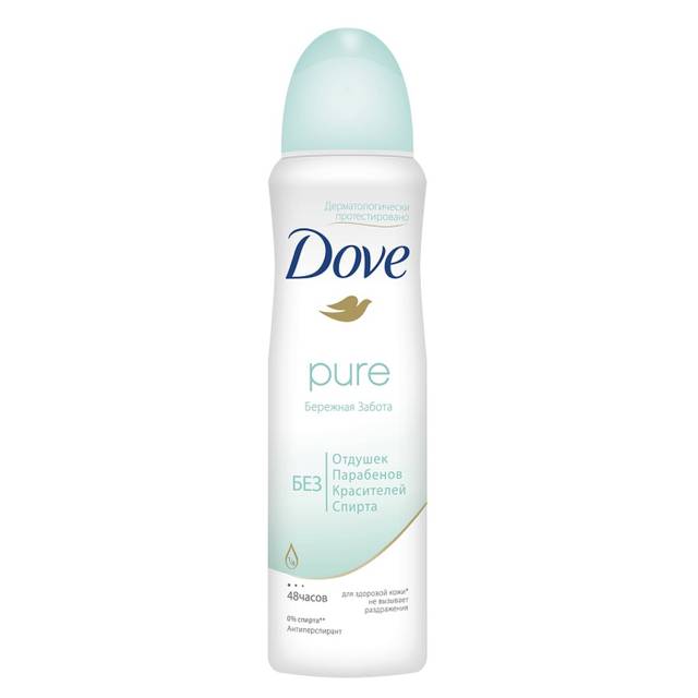 Дезодорант спрей 150 мл "Dove" ЖЕНСКИЙ, Pure/Бережная забота