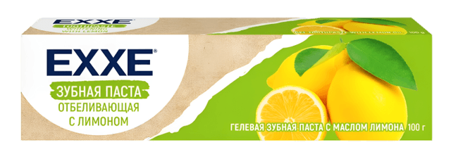 Зубная паста 100 гр EXXE Отбеливающая с лимоном