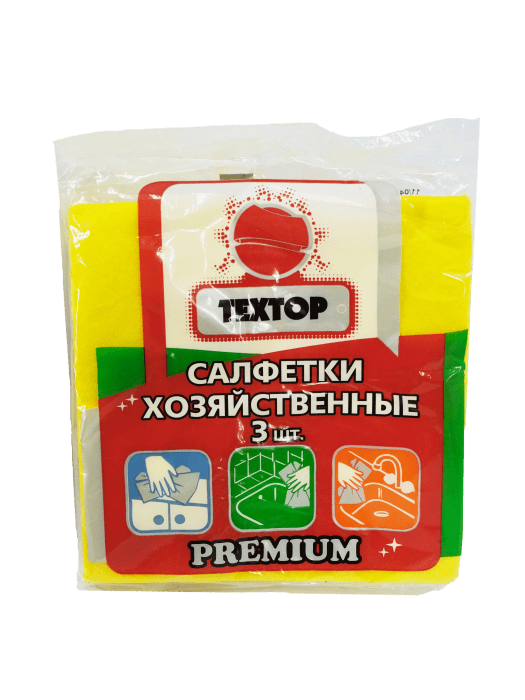 Салфетки вискозные Premium 35*34, плот 110гр/м2 TEXTOP (3 шт.упак)