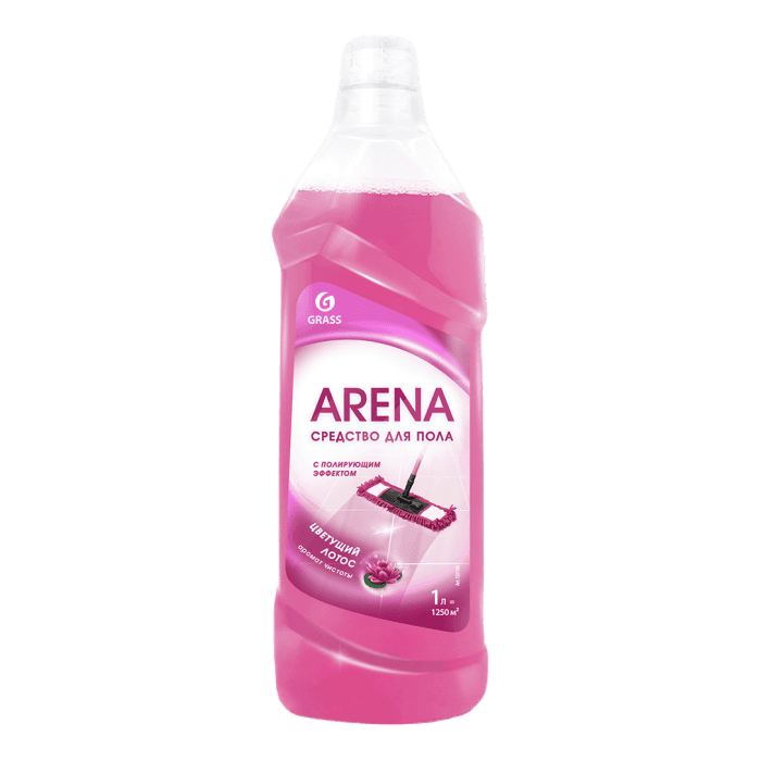 Средство для мытья пола 1 л "Arena" с полирующим эффектом GRASS, Цветущий лотос