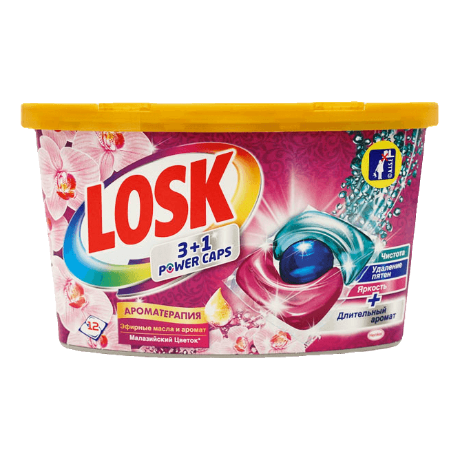 Капсулы для стирки белья "LOSK" 12 капсул, Ароматерапия