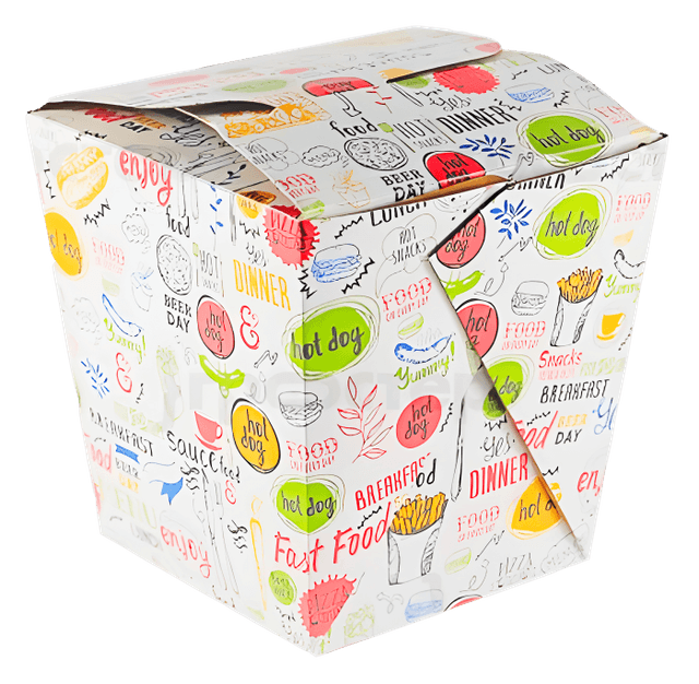 Коробка ВОК для лапши 560 мл 95*95*100 ECO NOODLES ENJOY
